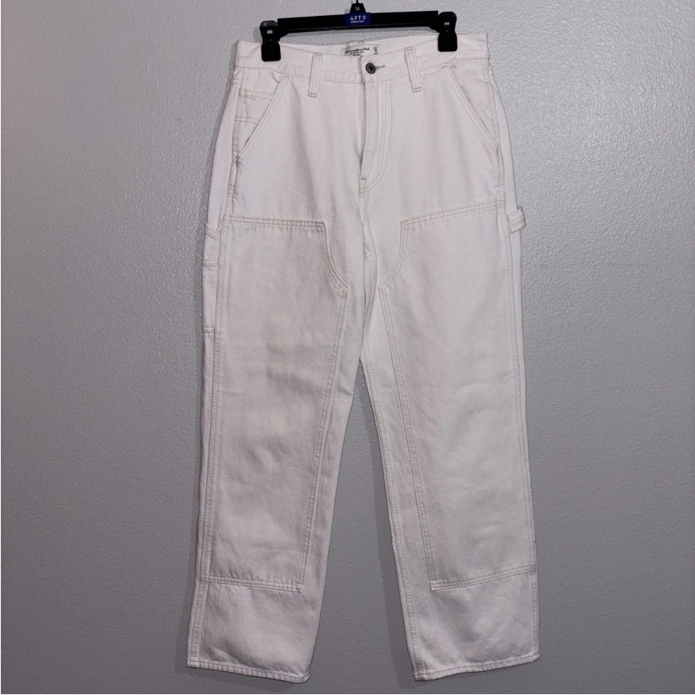Abercrombie & Fitch White Women's Carpenter Jeans